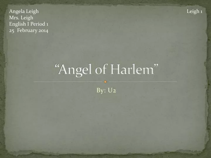 angel of harlem