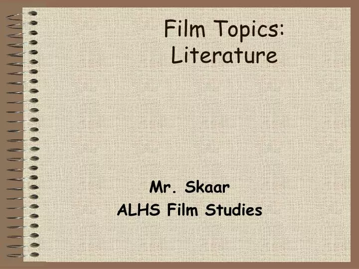 film topics literature