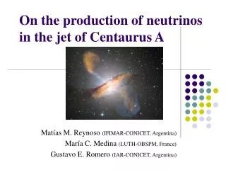 On the production of neutrinos in the jet of Centaurus A