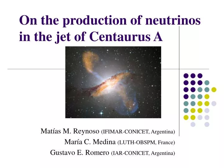 on the production of neutrinos in the jet of centaurus a