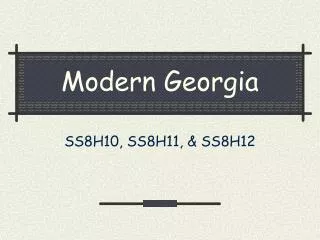 Modern Georgia