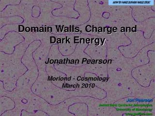 Domain Walls, Charge and Dark Energy