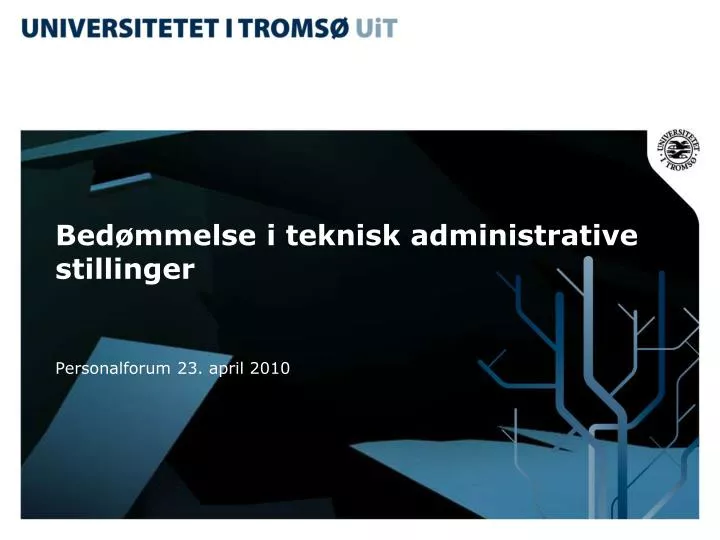 bed mmelse i teknisk administrative stillinger