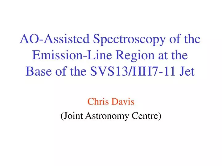 ao assisted spectroscopy of the emission line region at the base of the svs13 hh7 11 jet