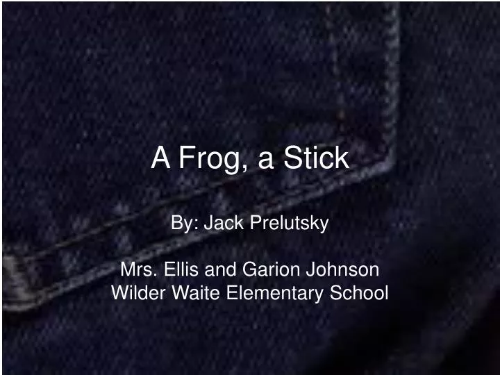 a frog a stick