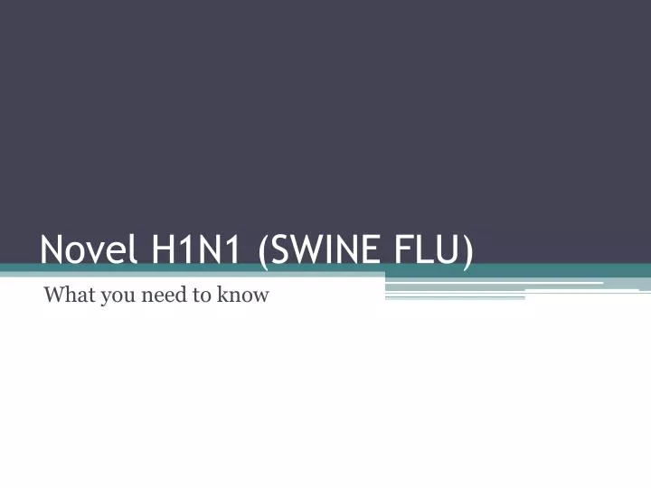 novel h1n1 swine flu