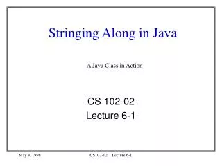 Stringing Along in Java