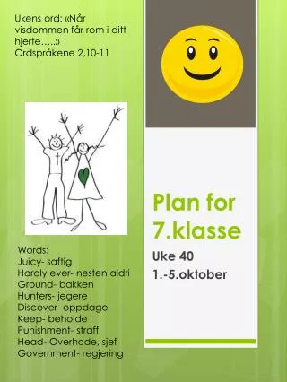 plan for 7 klasse