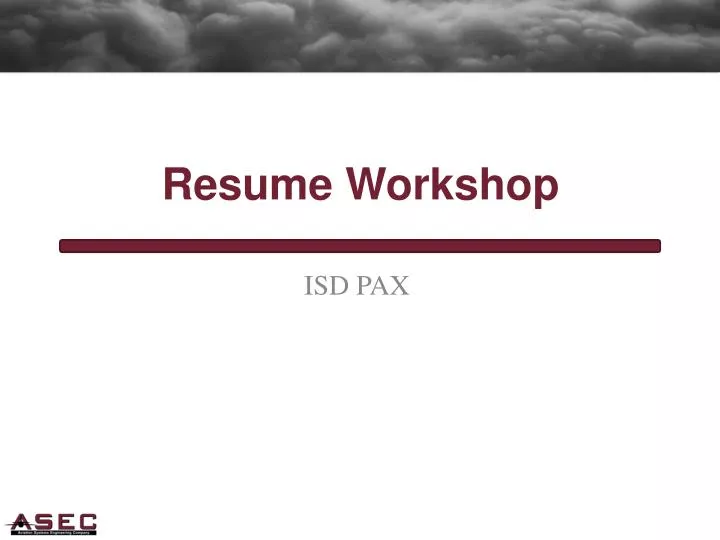 resume workshop