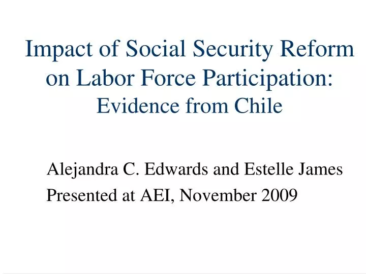 impact of social security reform on labor force participation evidence from chile