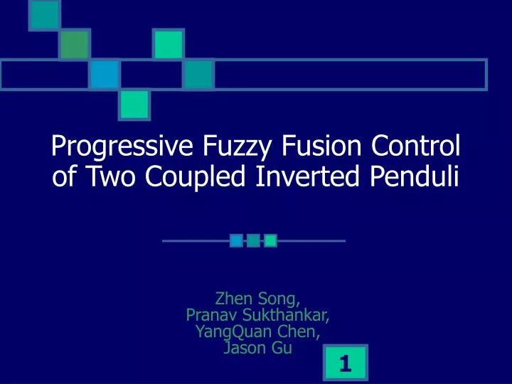 progressive fuzzy fusion control of two coupled inverted penduli