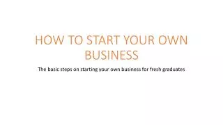 How To Start A Business For Beginners