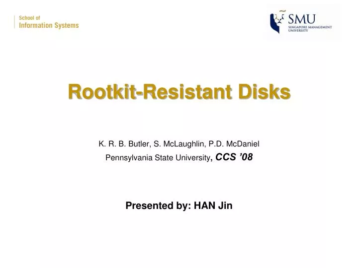 rootkit resistant disks
