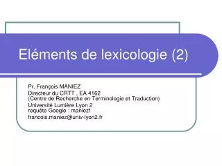 el ments de lexicologie 2