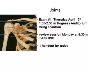 Exam #1: Thursday April 12 th 1:30-2:50 in Hogness Auditorium bring scantron