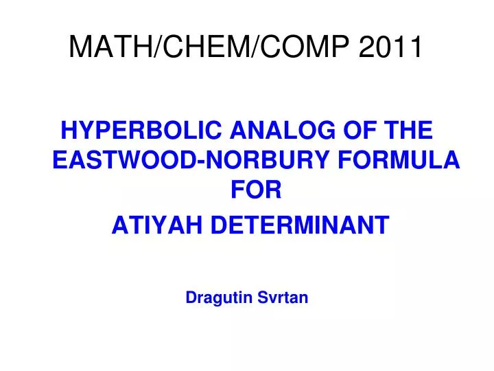 math chem comp 2011