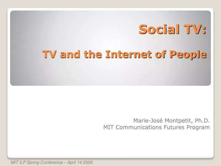 social tv tv and the internet of people