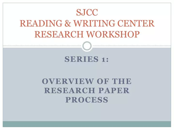 sjcc reading writing center research workshop