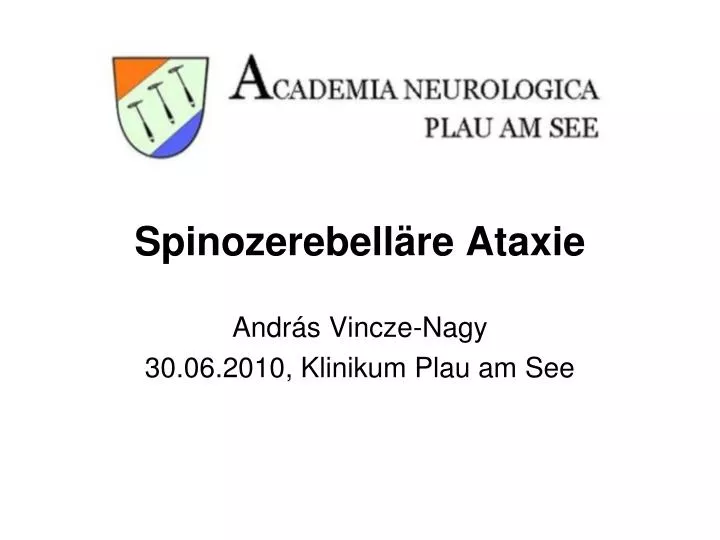spinozerebell re ataxie