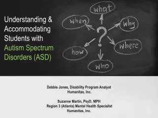 Understanding &amp; Accommodating Students with Autism Spectrum Disorders (ASD)
