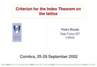 Criterion for the Index Theorem on the lattice
