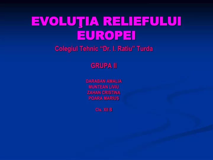 evolu ia reliefului europei