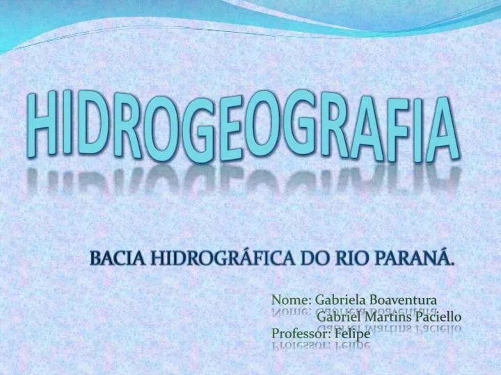 hidrogeografia