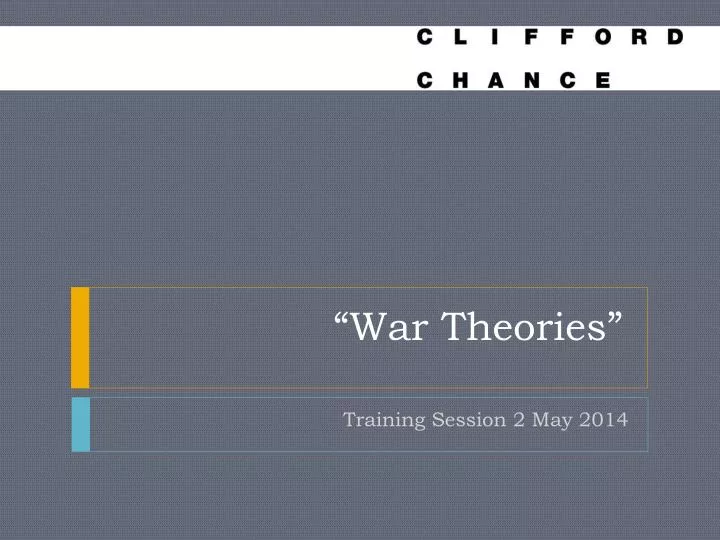 war theories