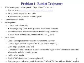 Problem 1: Rocket Trajectory