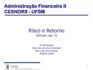 risco e retorno gitman cap 5