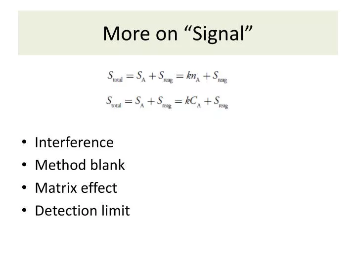 more on signal