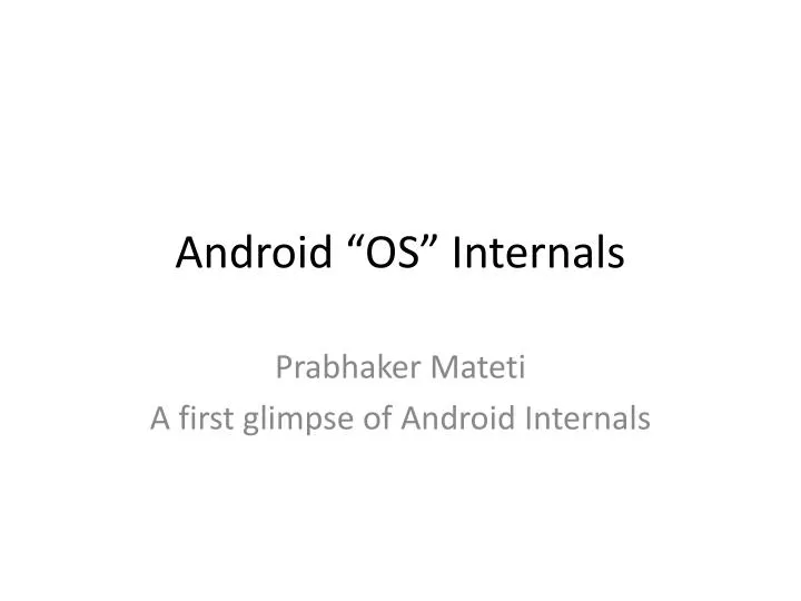 android os internals