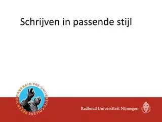 schrijven in passende stijl