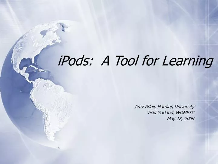ipods a tool for learning