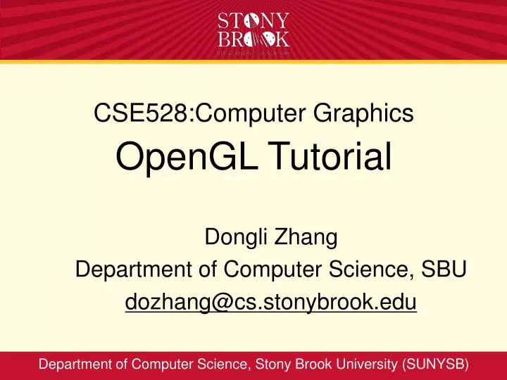 cse528 computer graphics opengl tutorial