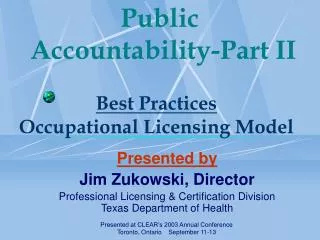 Public Accountability-Part II
