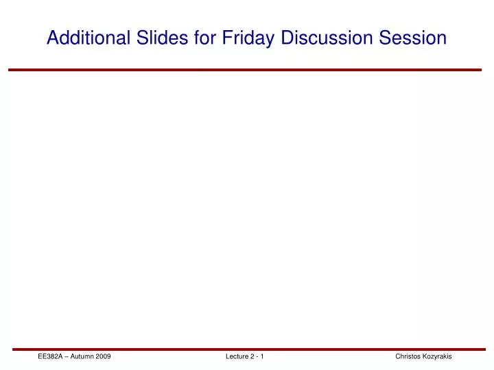 additional slides for friday discussion session