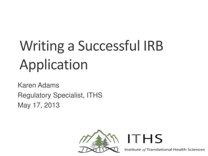 writing a successful irb application