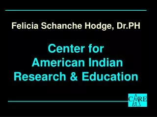 Felicia Schanche Hodge, Dr.PH
