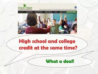 High school and college credit at the same time?