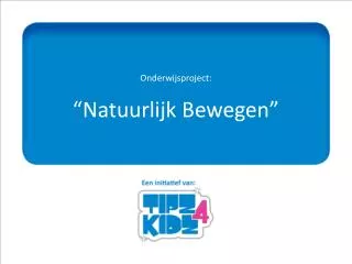 onderwijsproject natuurlijk bewegen