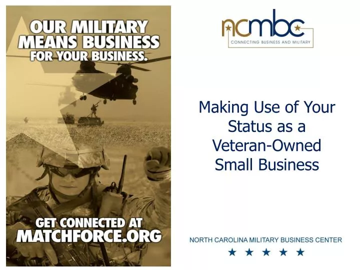 making use of your status as a veteran owned small business