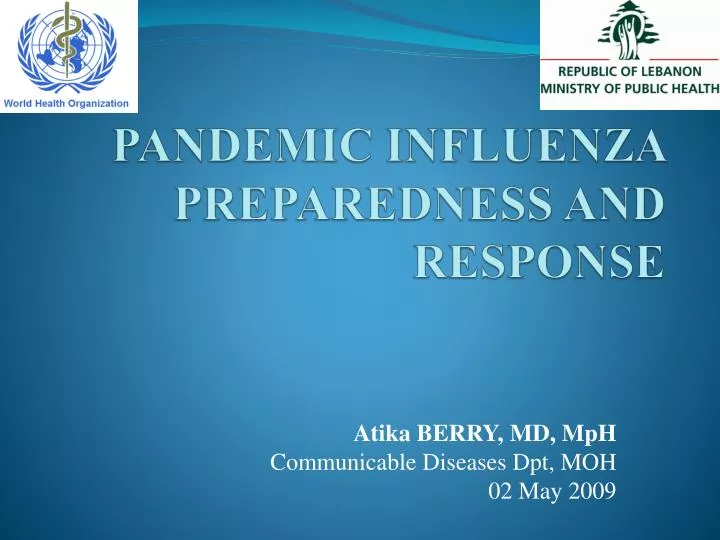 pandemic influenza preparedness and response