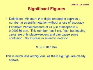 Significant Figures