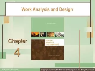 Work Analysis and Design