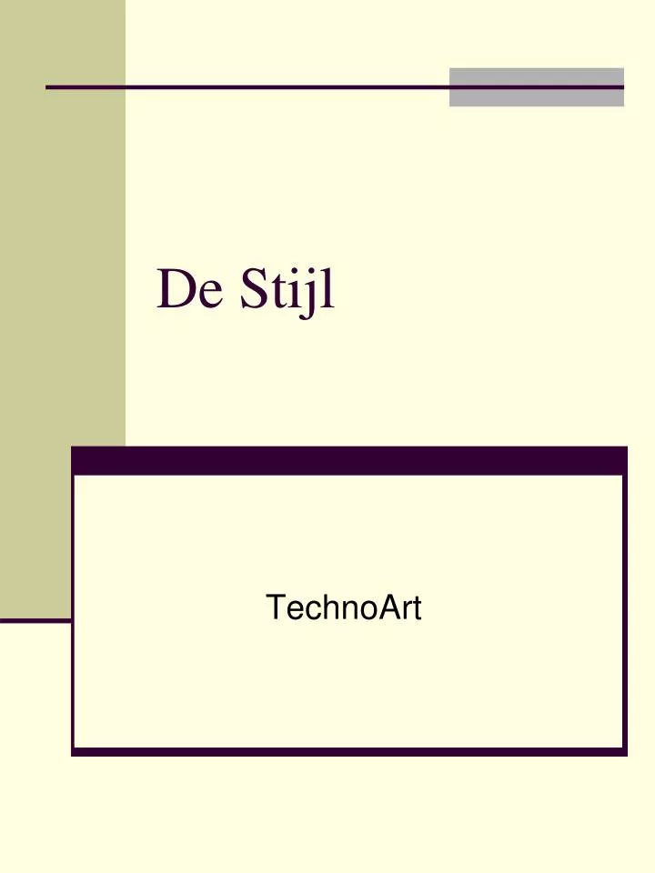 de stijl