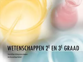 wetenschappen 2 e en 3 e graad