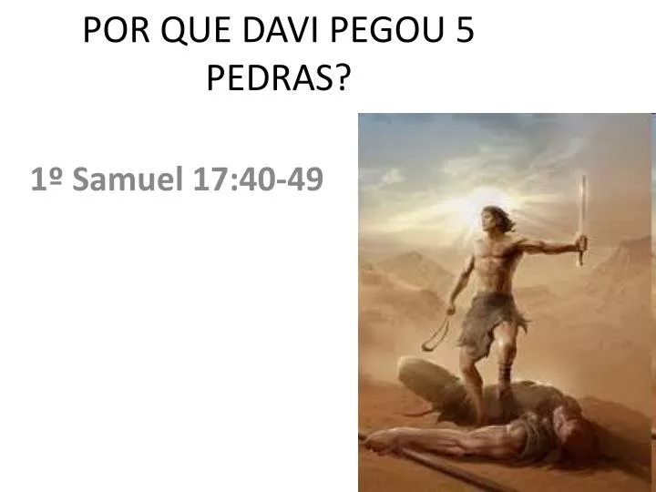 por que davi pegou 5 pedras