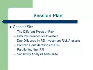 Session Plan