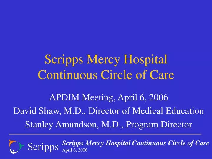 scripps mercy hospital continuous circle of care